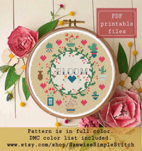Load image into Gallery viewer, Bloom cross stitch pattern