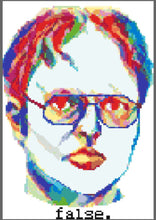 Load image into Gallery viewer, Dwight “false” cross stitch pattern