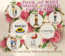 Load image into Gallery viewer, Office mini cross stitch pattern pack
