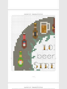 Lord, beer me strength CROSS STITCH PATTERN. PDF. EASY!