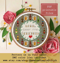 Load image into Gallery viewer, Lord, beer me strength CROSS STITCH PATTERN. PDF. EASY!