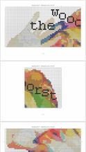 Load image into Gallery viewer, Jean Ralphio Pop Art rainbow cross stitch pattern