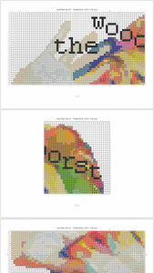 Jean Ralphio Pop Art rainbow cross stitch pattern