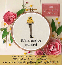 Load image into Gallery viewer, Major award cross stitch pattern
