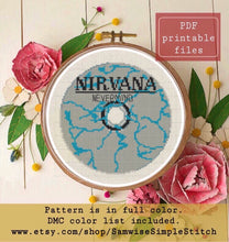 Load image into Gallery viewer, Nirvana CD cross stitch pattern