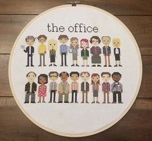 Load image into Gallery viewer, The office whole line up PDF cross stitch pattern