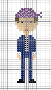 Michael Scott characters cross stitch pattern