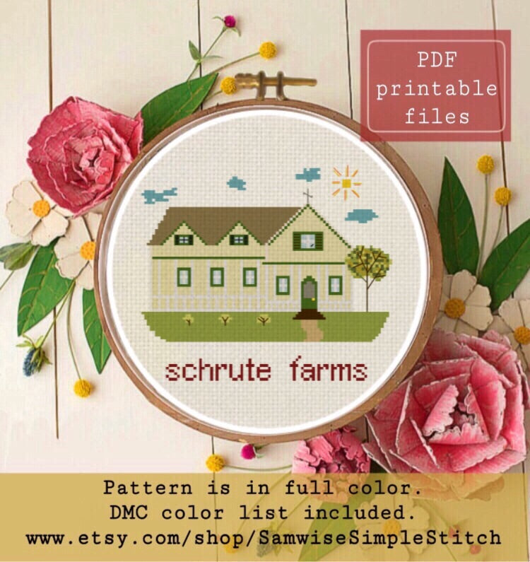 Schrute Farms Cross Stitch Pattern