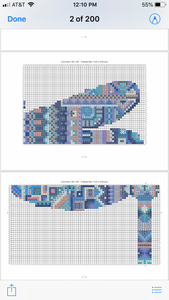 Colorful dragonfly cross stitch pattern