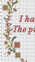 Load image into Gallery viewer, Swanson I hate the public cross stitch pattern