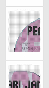 Pearl Jam CD cross stitch pattern