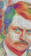 Load image into Gallery viewer, Ron Swanson Pop Art cross stitch pattern