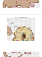 Load image into Gallery viewer, Cute mouse and doughnut cross stitch pattern