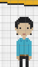 Load image into Gallery viewer, Jerry Seinfeld cast cross stitch pattern