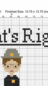 Dwight’s rights cross stitch pattern