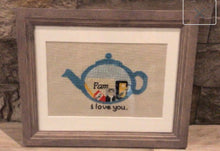 Load image into Gallery viewer, Jim Halpert teapot cross stitch pattern