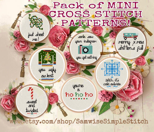 Christmas snarky mini patterns